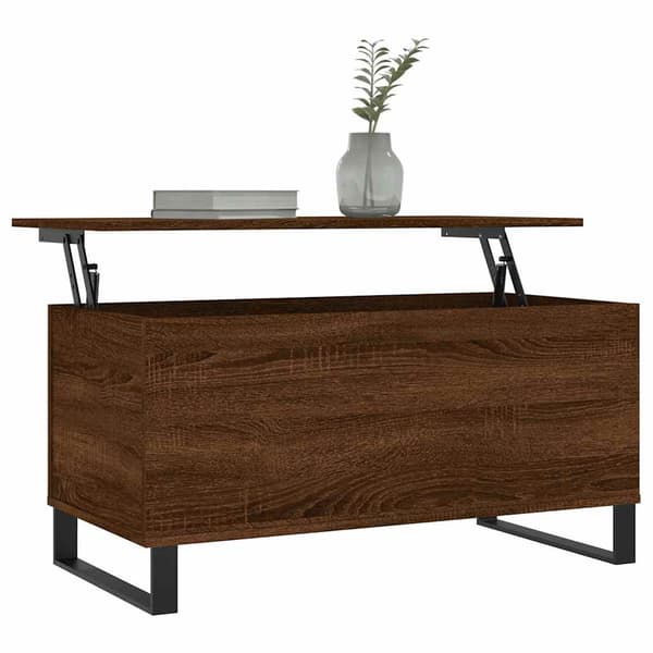 vidaXL sofabord brunt egetræ 90x44,5x45 cm