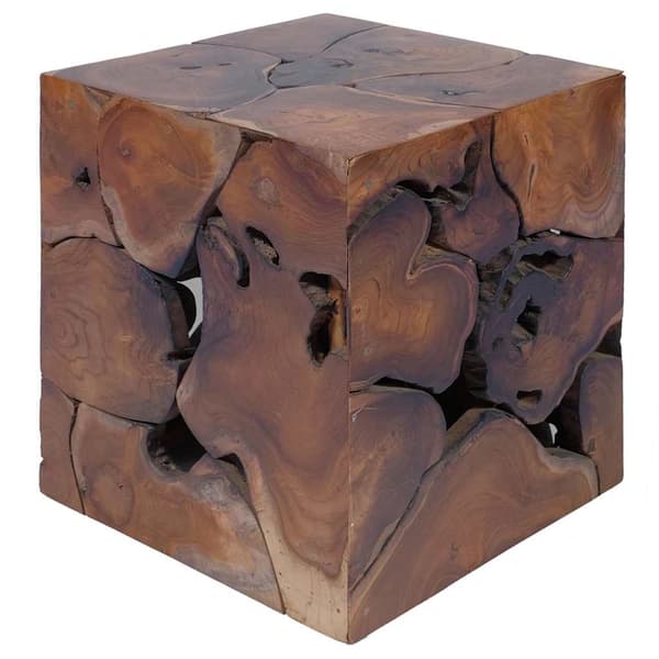 vidaXL Pall massiv teak
