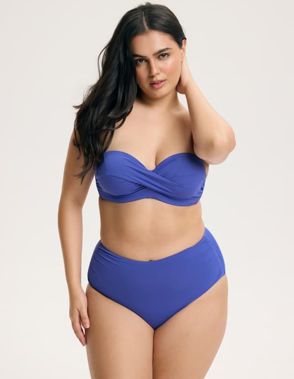 BASE Esotiq balconette bikinitop til større barm | blå 90D