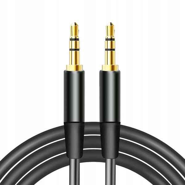 Lydkabel jack 3,5 mm - jack 3,5 mm 1 m sort Maxlife