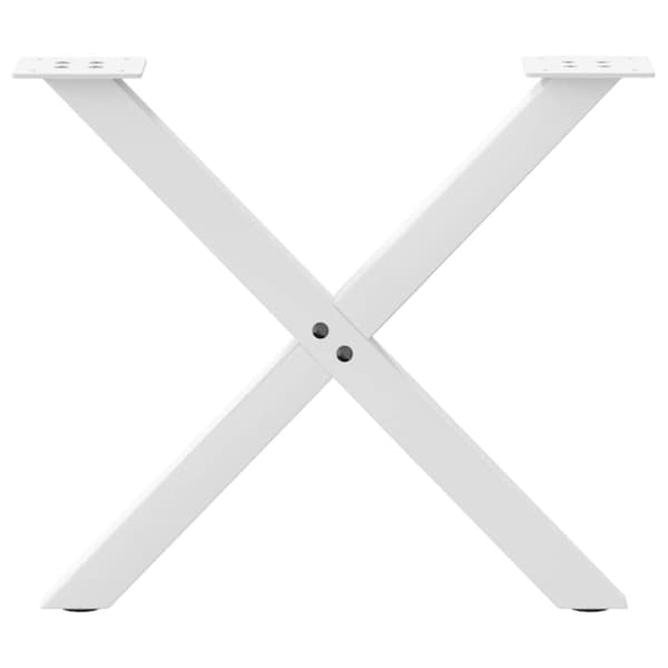 vidaXL X-formede sofabordsben 2 stk. hvid stål