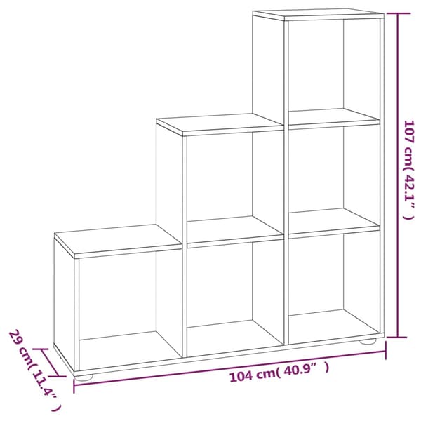 vidaXL trinhylde røget eg 107 cm