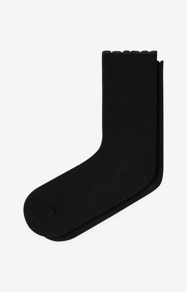 Ribbade strumpor med volanger 42-43