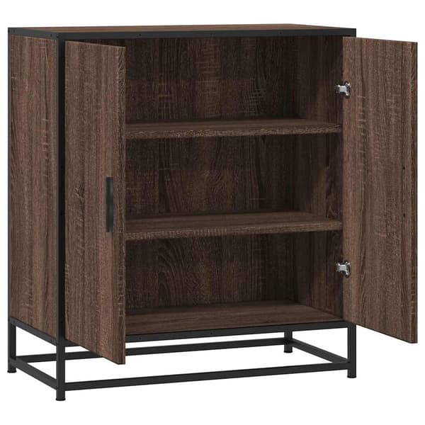 vidaXL skab brunt egetræ 68x35x76 cm træbaseret materiale
