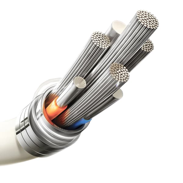 USB-C - iPhone Lightning-kabel med fluorescerande spets 30W 1,2m - Beige