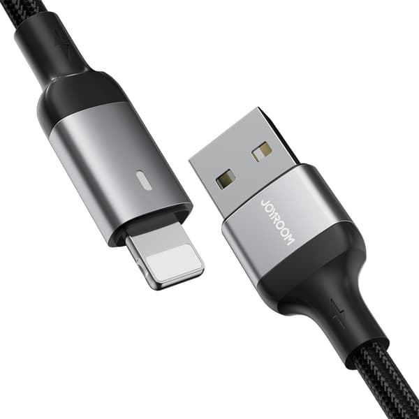 iPhone A10 -sarjan USB-kaapeli - Lightning 2.4A 1.2m musta