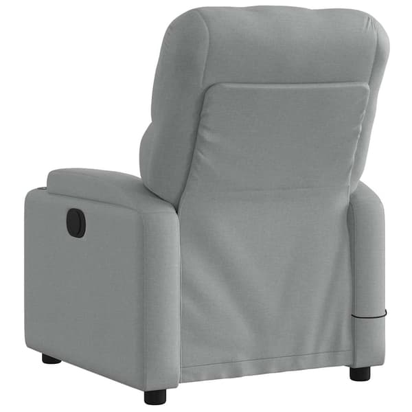 vidaXL Elektrisk massagefåtölj ljusgrå tyg