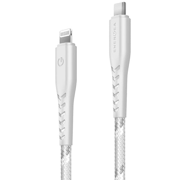ENERGEA Nyloflex USB-C - Lightning C94 MFI-kabel 1,5m vit