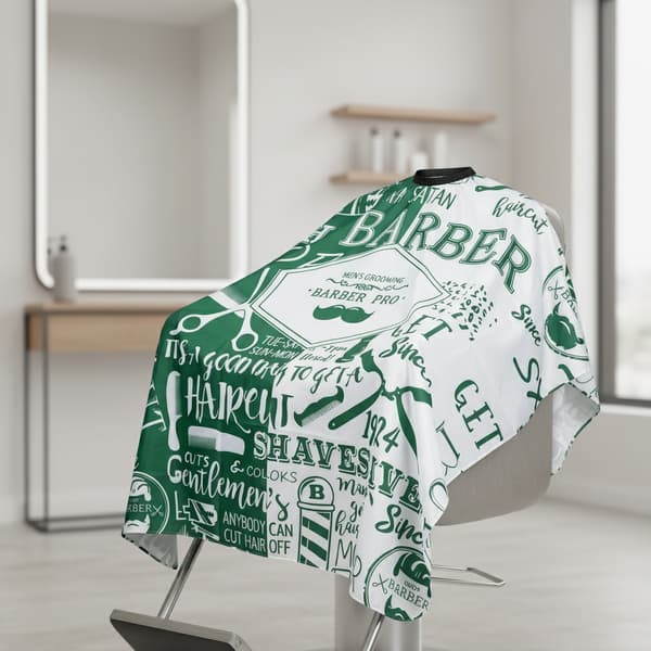 Barbermantel för en stor hårsalong