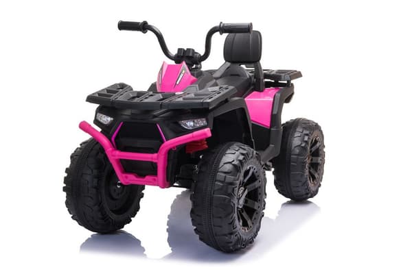 Fyrhjulsbatterifordon JC333 LED-lampor MP3 Rosa