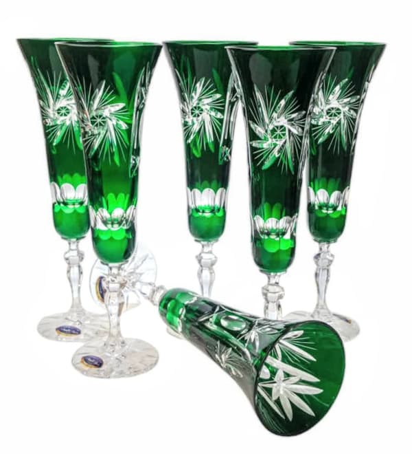 Smaragdkristall champagneglas 170 ml Olive Grinder