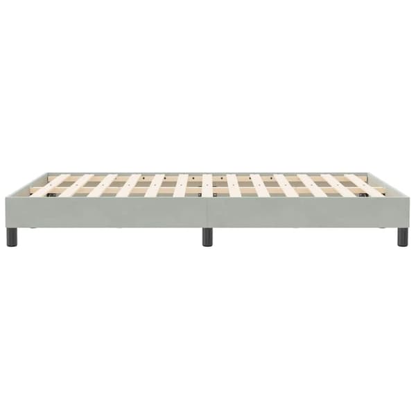vidaXL Sängynrunko ilman patjaa, harmaa, 120x210 cm, sametti