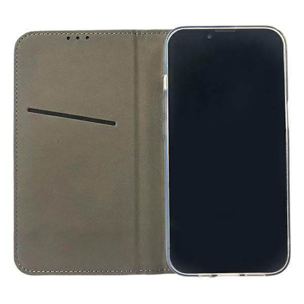 Smart Magnet bogflip-etui til iPhone 15 Pro marineblå