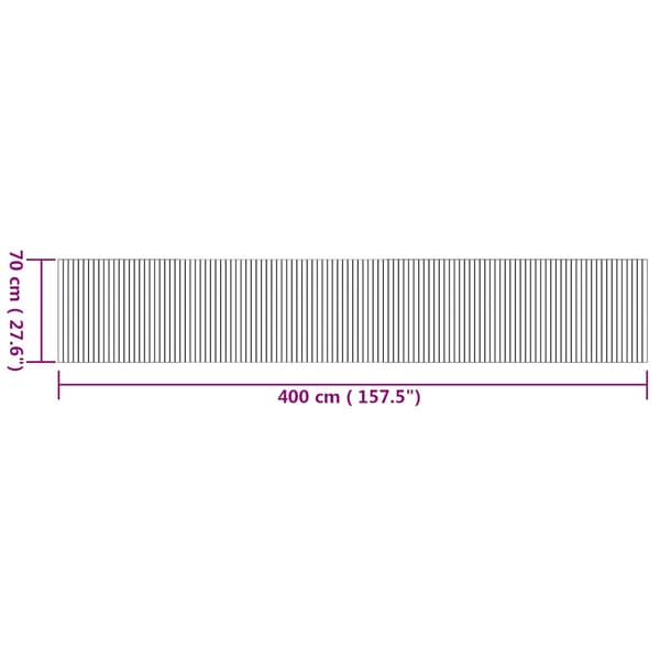 vidaXL Rektangulär matta, naturlig, 70x400 cm, bambu