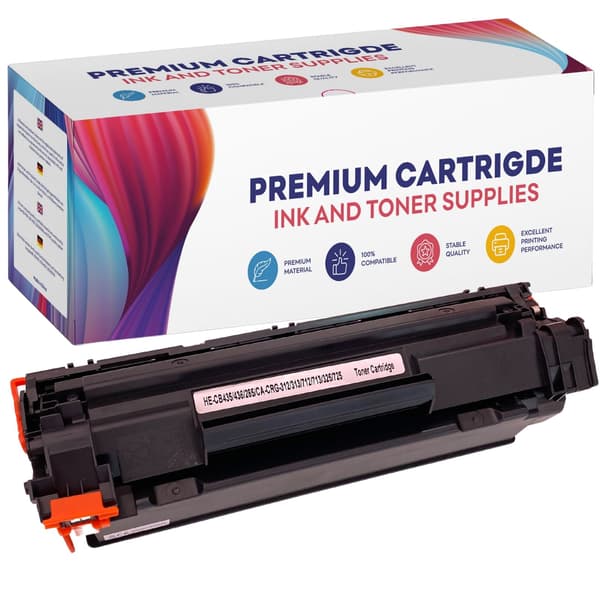 Toner til HP P1005 P1006 P1007 P1008 GP-HCB435A/CB436A/CE285A Sort printer