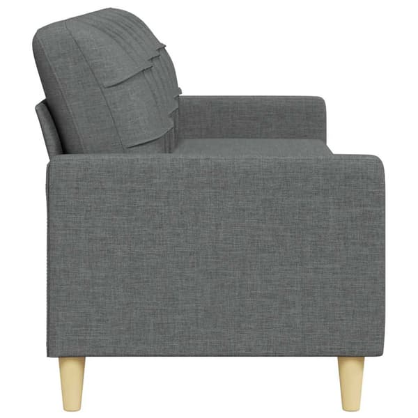vidaXL 3-sitssoffa mörkgrå 210 cm tygklädsel