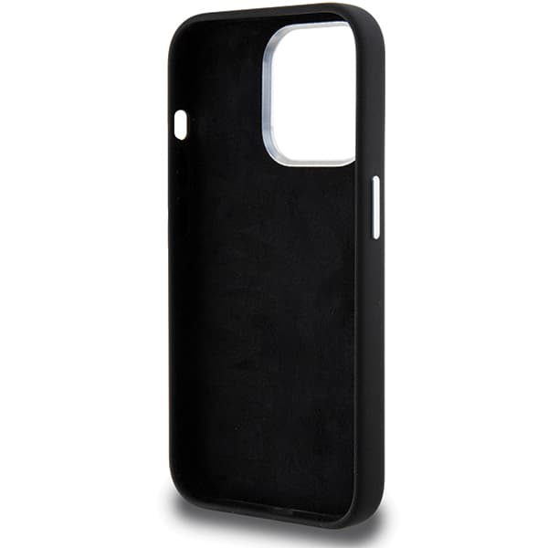 BMW Signature flydende silikone MagSafe-cover til iPhone 15 Pro Max, sort