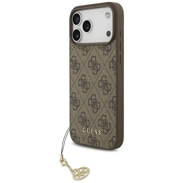 Guess 4G Charms Collection MagSafe-etui til iPhone 17 Pro Max brun