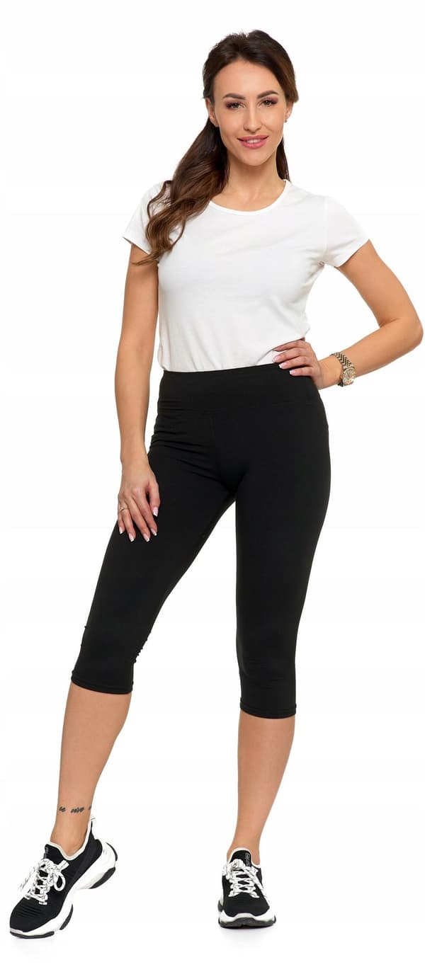 Moraj damesportleggings 3/4 Classic Fit Peach Touch sort S/M