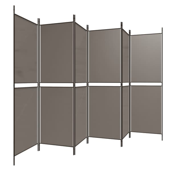 vidaXL 6-panelsskærm, antracit, 300x200 cm, stof