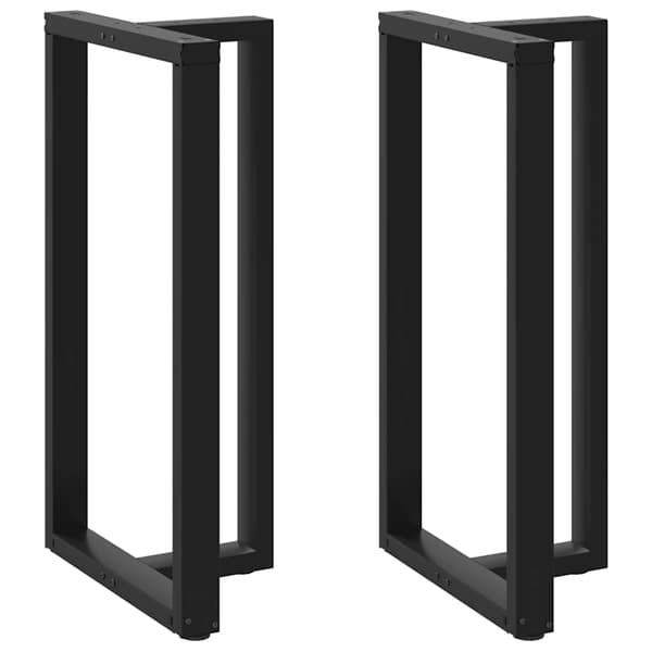 vidaXL barbordsben, 2 stk., sort, 60x35x(110-111) cm, stål