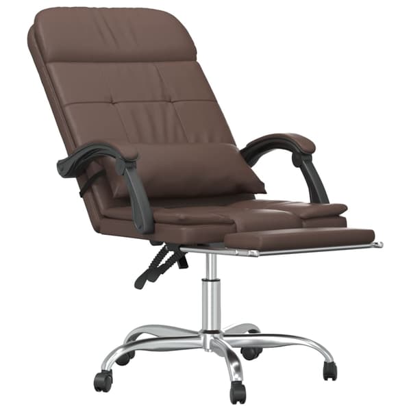 vidaXL Massagestol brun konstläder