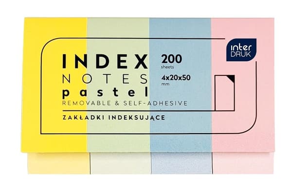 Pastel indeksfaner 200 stk.