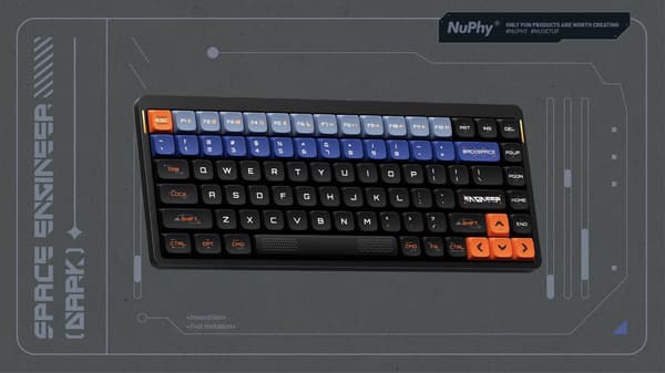 Nuphy - Space Engineer nSA Dye-sub PBT-tangenter - Mekaniska tangentbordsknappar Mörka