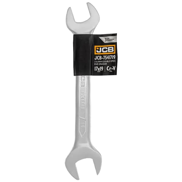 JCB CR-V ÅBEN NØGLE 17-19 mm DOBBELTSIDIGT stærk SOLID standard