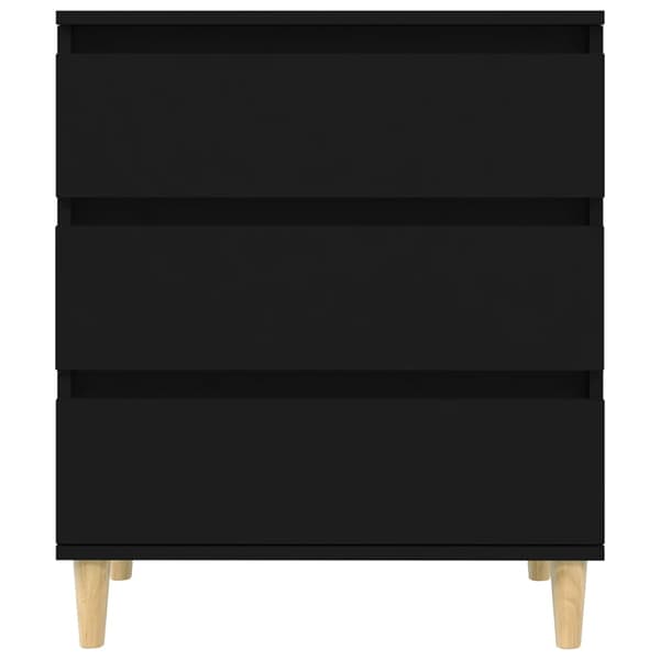 vidaXL kommode, sort, 60x35x70 cm, træbaseret materiale