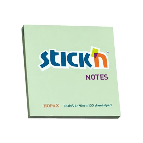 Sticky notepad, grøn pastel, 76x76 mm
