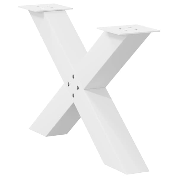 vidaXL X-formede sofabordsben 2 stk. hvid stål
