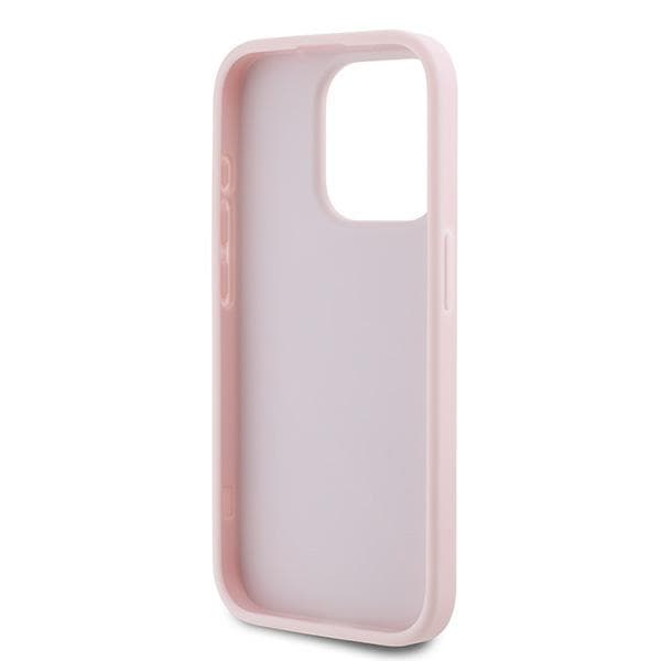Karl Lagerfeld Diagonal Quilted Script-skal till iPhone 15 Pro Max, Rosa