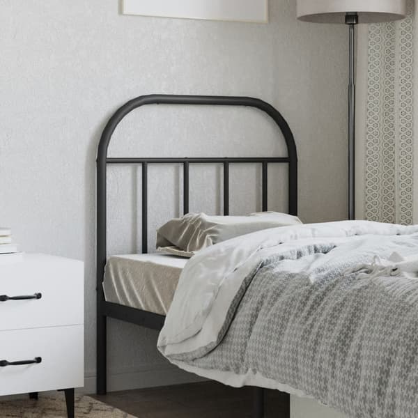 vidaXL metalsengegavl sort 75 cm