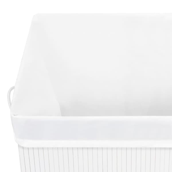 vidaXL Tvättkorg i bambu vit 83 l