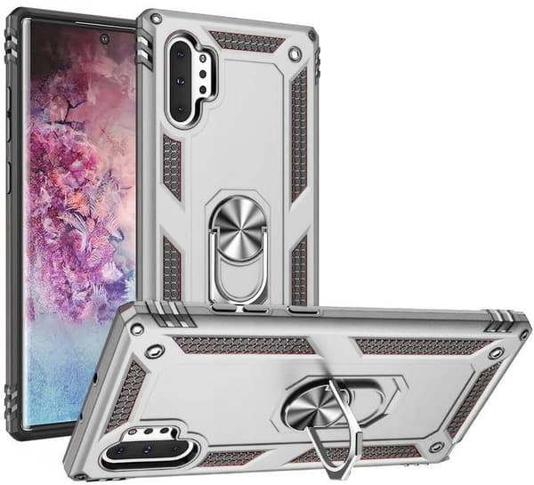 Pansret cover til Samsung Galaxy Note 10+ Plus, Nox Case Ring, sølv