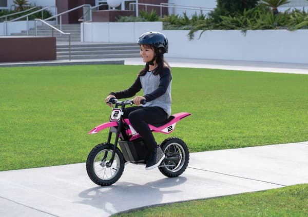 Razor MX125 Dirt Rocket elmotorcykel rosa - terräng för barn
