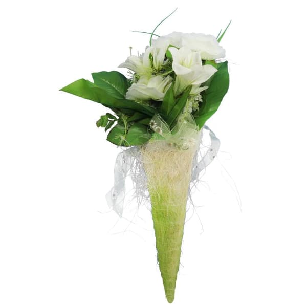 BLOMSTER I EN SISALKOKOON PÅSKEPYNT TIL OPHÆNG GRØN