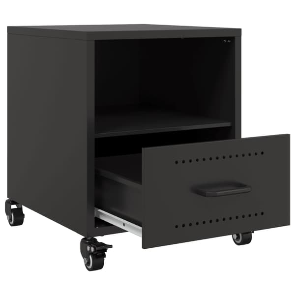 vidaXL sengebord sort 36x39x43,5 cm stål