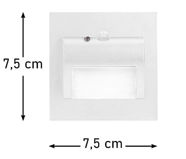 Infälld trapplampa med rörelsesensor DRACO LED 4000K vit