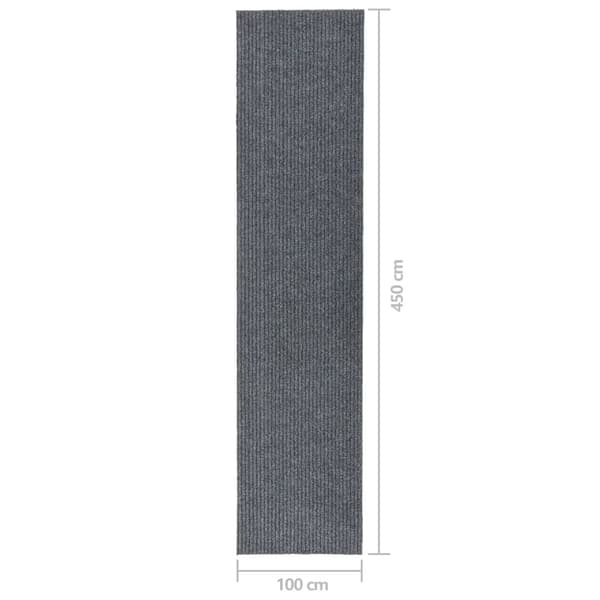 vidaXL Smutsabsorberande matta 100x450 cm grå