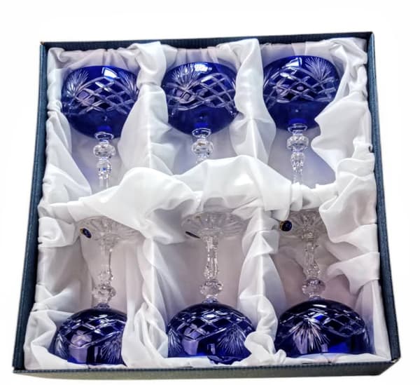 Koboltkrystal Champagneglas 150ml Ananas