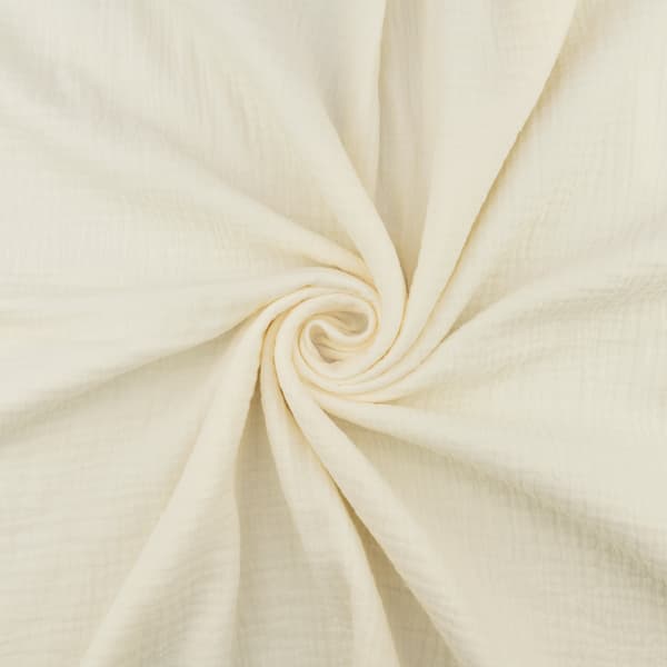 Bomuldsmuslin, ecru farve