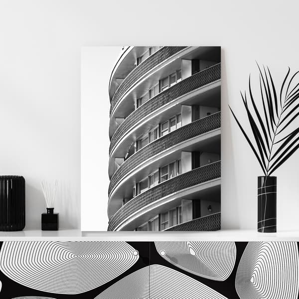 Lærredstryk Arkitektur Balkoner 30x40 cm