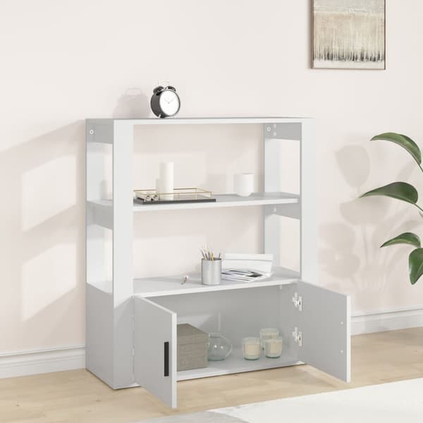 vidaXL Byrå, vit, 80x30x90 cm, träbaserat material
