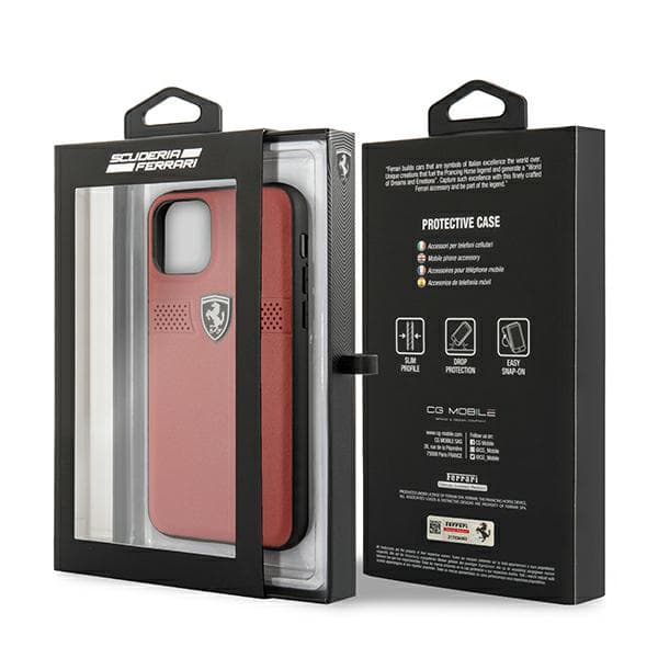 Ferrari Off Track Læderetui til iPhone 11 Pro, Rød