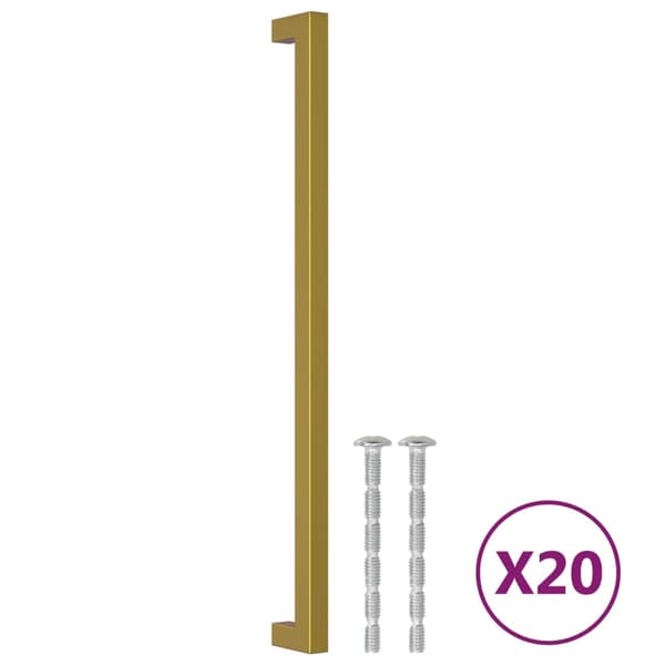 vidaXL skabsgreb, 20 stk., guld, 320 mm, rustfrit stål