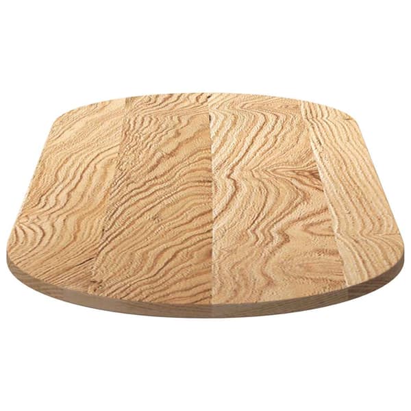 vidaXL bordplade 140x60x2 cm massivt egetræ ovalt
