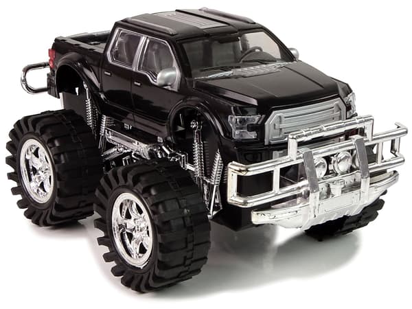 Køretøjssæt Sort Monstertruck Hvid Bjærgningsbil 58 cm