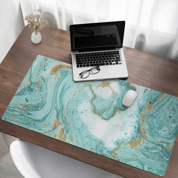 Universal beskyttelsesmåtte til computerudstyr Marmorbølger 120x60 cm